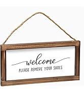 Please Remove Your Shoes Off Front Door Sign 6x12 Inch, Please Take Off Shoes Farmhouse Home Deco...
