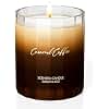 M&SENSE Caramel Coffee Candle for Home Scented, 10.6oz 60 Hours Burn Natural Soy Long Lasting Slow Burning Organic Aromatherapy Candle Housewarming Appreciation Gift for Women