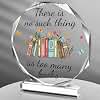 CroBlissful Cute Book Lover Gifts Acrylic Desk Decor Birthday Reading Gifts for Bookish Readers Women Men Inspirational Appreciation Thank You Plaque for Friends Home Office Desk Sign Decoration