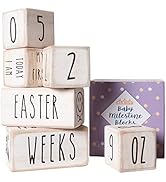 Baby Monthly Milestone Blocks Baby Girls Boy Month Baby Milestone Blocks, Rae Dunn Inspired Age B...