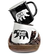 Mama Bear Papa Bear Mug Set of 2, Mom Dad Gifts, Mama and Papa Bear Mugs for Couples, Papa and Ma...