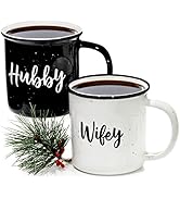 Wifey Hubby Mugs Set of 2 Coffee Mug 11 Ounce, Bride Gift, Engagement Gift, His and Hers Gift, Mr...