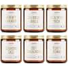 AOOVOO Candles Set - 6PC Scented Candles, Soy Candle, Aromatherapy Candle, Soy Wax Candle, Candle for Home Scented, Lavender/Vanilla/Eucalyptus/Sage/Jasmine/Sandalwood