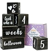 MAINEVENT Baby Monthly Milestone Blocks Complete Set, Milestone Blocks for Baby Boy, Best Baby Gi...