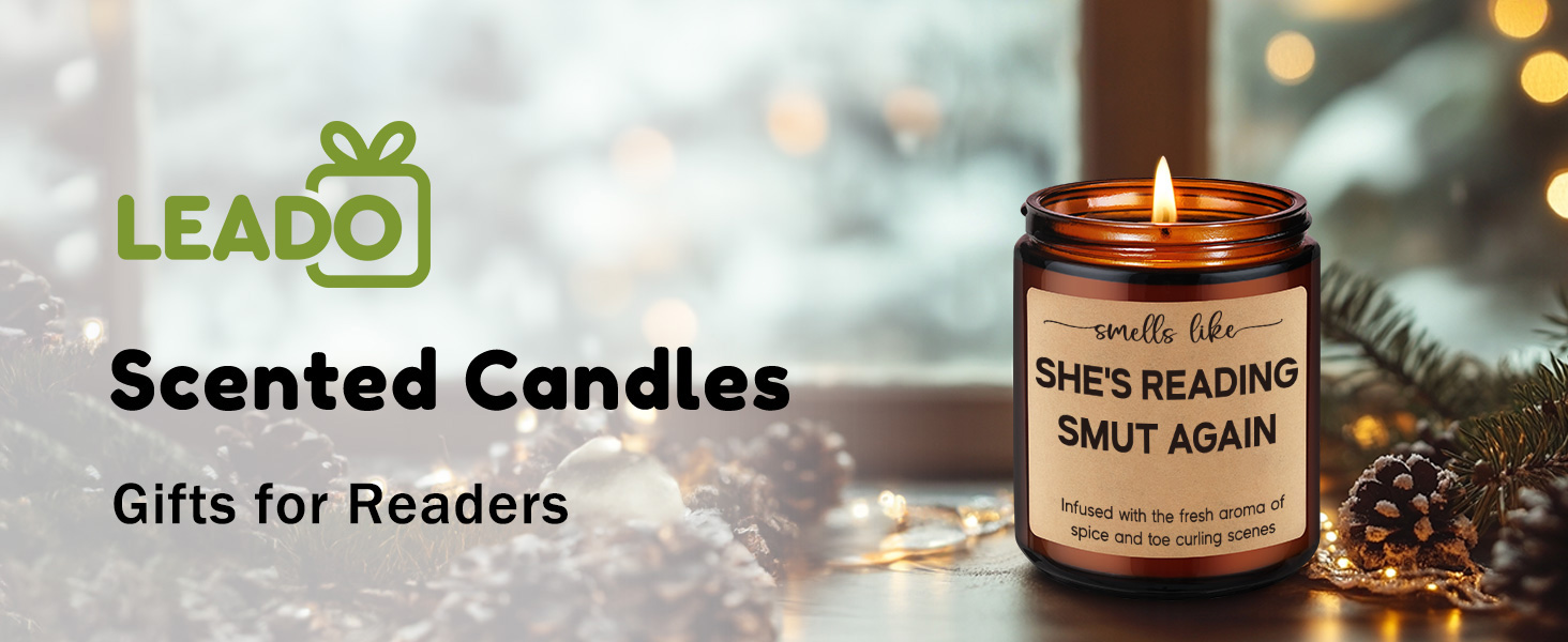 book lovers gifts, gifts for readers, book lover decor, dark romance, bookish candles, book candle