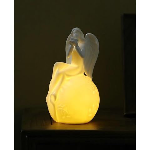 Angel collectiable Figurine with LED Lighting Angel lamp Decorative Angel Night Lig...