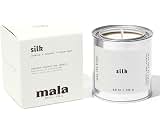 MALA Scented Silk Tonka Bean Jasmine & Coconut Candle for Home – Aromatherapy Scented Candle – Vegan Soy – 45 Hour Clean Burn – Organic Non Toxic Candles – Cozy Room Decor – 6.8 oz