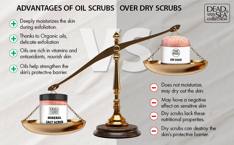 dead sea collection OIL salt scrub SCRUB BENEFITS