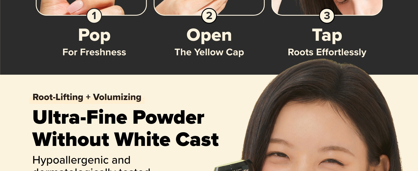 I DEW CARE Tap Secret Medium Brown mattifying dry shampoo powder
