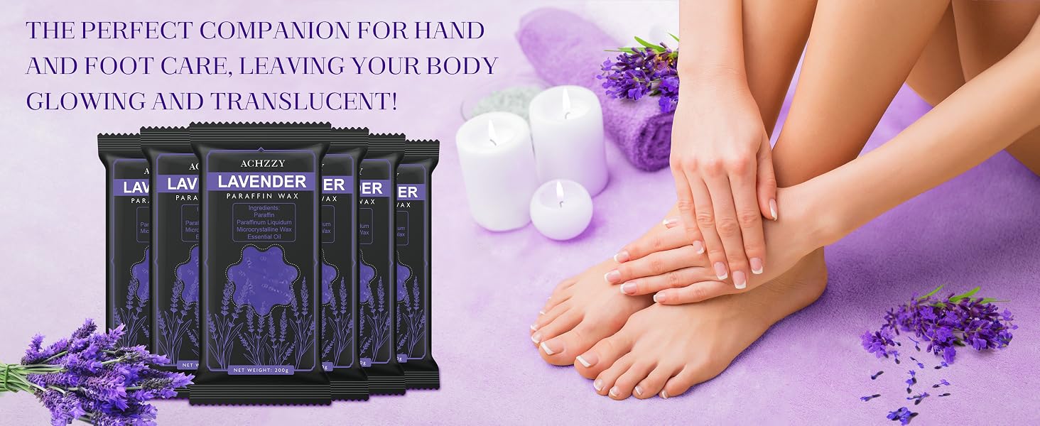 Achzzy Natural Paraffin Wax Refills 6 Pack Paraffin Blocks of Lavender Scent for Paraffin Wax3