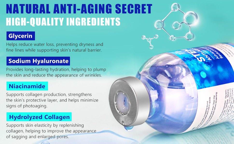 Stem Cell Serum for Face, Stem Cell Anti-Aging Ampoule, Anti Aging Smooth 