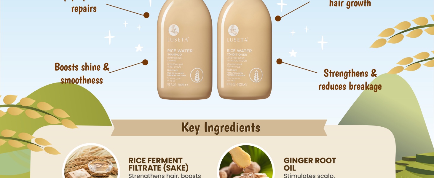 rice water shampoo and conditioner set