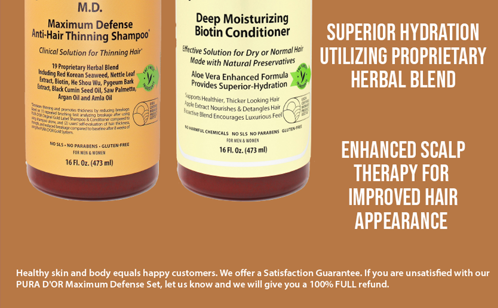 superior hydration proprietary herbal blend scalp therapy improved hair thickness