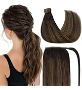 Ve Sunny Ponytail Extension Human Hair Dark Brown Clip in Ponytail Human Hair Brown Human Hair Po...