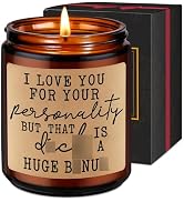 LEADO Candles for Men, Boo Basket Stuffers for Him, I Love You, Husband Candle - Thoughtful Anniv...