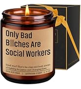 LEADO Scented Candle, Social Worker Gifts for Women, Men - Funny Appreciation, Graduation, Birthd...