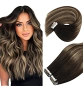 Ve Sunny Tape in Hair Extensions Black Ombre Human Hair Extensions Tape in Remy Hair Ombre Tape i...