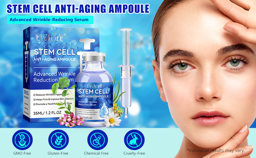 Stem Cell Serum for Face, Stem Cell Anti-Aging Ampoule, Anti Aging Smooth Nourish & Moisturize Skin