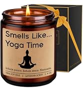 LEADO Scented Candle - Yoga Gifts for Women, Men - Funny Namaste, Christmas, Birthday Gifts for Y...