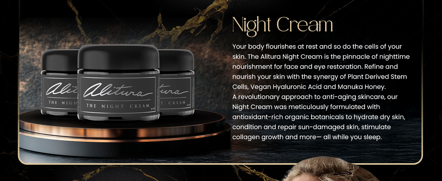 night cream plant stem cells vegan hyaluronic acid antioxidant organic botanicals hydrate collagen