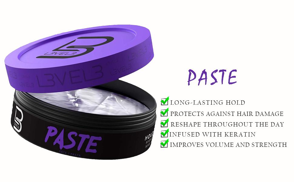 men styling product, paste, hair paste, hair gel, hair wax, hairstyling paste, hair clay