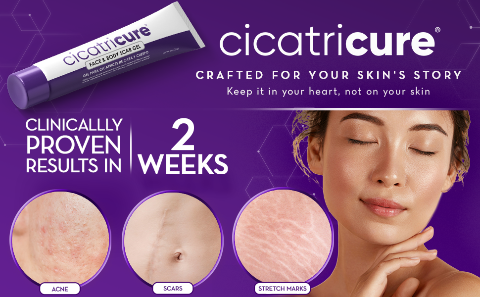Cicatricure Face & Body Scar Gel scar cream for surgical scars, C-section, and stretch marks