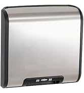BOBRICK 7128 QuietDry Series TrimDry Stainless Steel ADA Surface-Mounted Hand Dryer, Satin Finish...