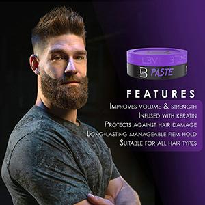 men styling product, paste, hair paste, hair gel, hair wax, hairstyling paste, hair clay