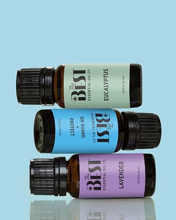 Eucalyptus Essential Oil, On Guard Protect Blend, Lavender Oil by The Best Essential Oil Co. 