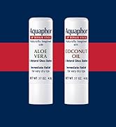 Aquaphor Lip Balm Set - Naturally Inspired Lip Repair With Shea Butter, Coconut Oil