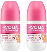 Avena Instituto Español Deodorant Roll-On Suave, Long-Lasting, Non-Alcohol, 2-Pack of 2.50 Oz eac...