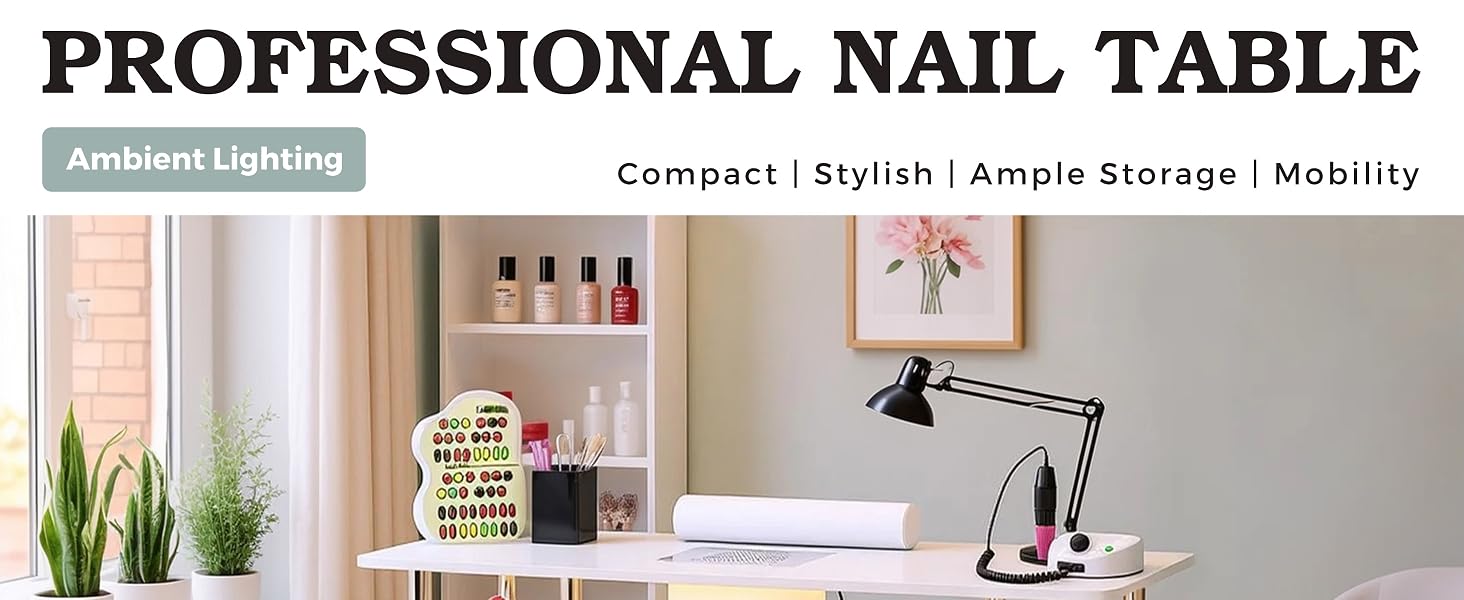 nail desk manicure station; nail desk; nail table; nail tech desk; nail table for nail tech