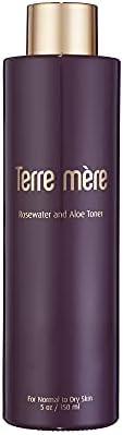 Face Toner, Rosewater and Aloe Toner, Anti Aging, Normal to Dry Skin, Terre Mere, 150ml 5oz