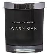Gilchrist & Soames Warm Oak Luxury Candle (8oz), Grapefruit, Spice, and Cedar Wood - USA Poured, ...