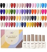 GAOY 42 Pcs Gel Nail Polish Kit, Pink White Red Jelly Nude Colors All Seasons Gel Nail Polish Set...