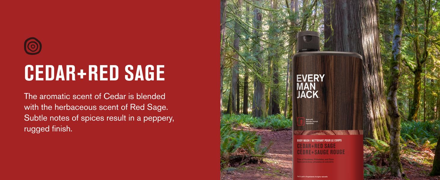 cedar + red sage
