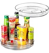 Amolliar Lazy Susan Rotating Turntable Organizer, Food Storage Container for Cabinets, Pantry, Fr...
