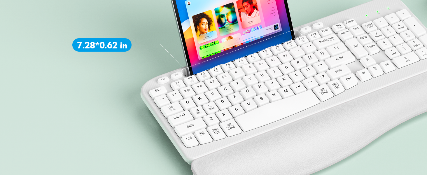 keyboard with phone holder