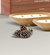 Luxury wood dough bowl candle.