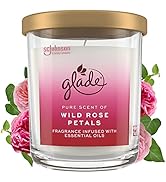 Glade Candle Jar, Air Freshener, Wild Rose Petals, 16 Oz