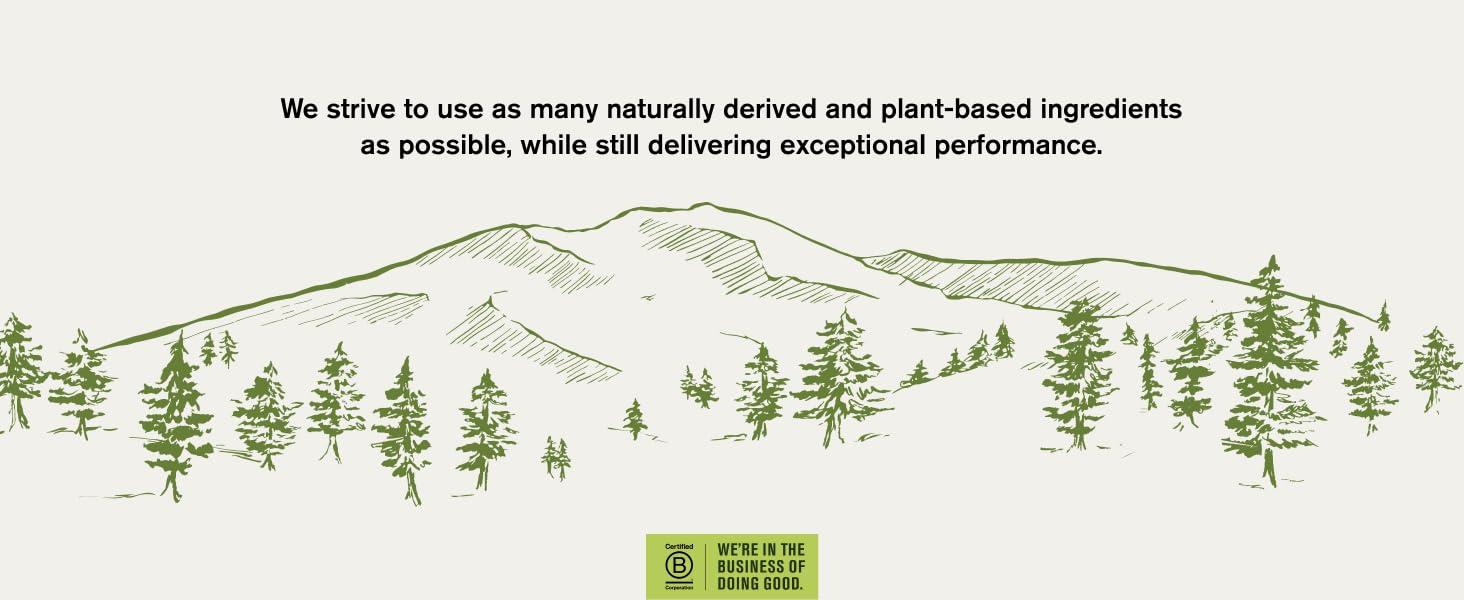 We strive to use as many naturally derived and plant based ingredients as possible.