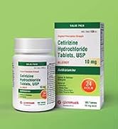 Glenmark Therapeutics 24-Hour Allergy Medicine, Cetirizine HCl USP, Antihistamine for Pollen, Hay...