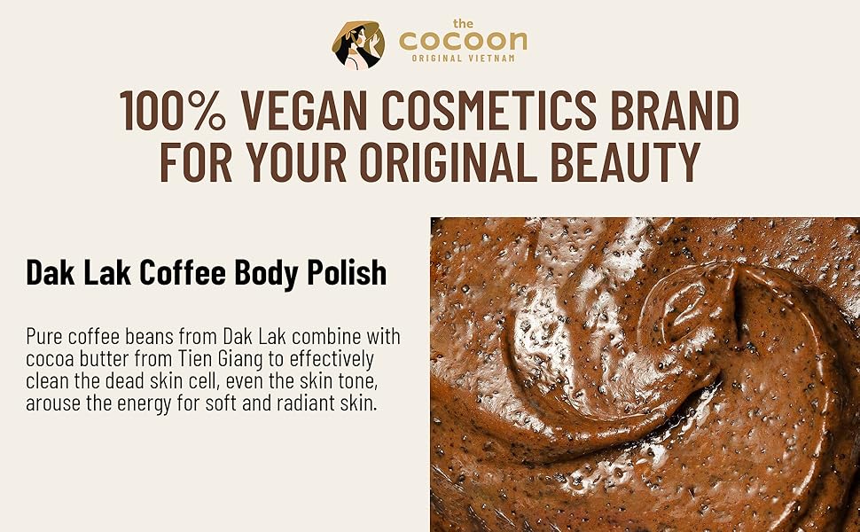cocoon original vietnam coffee body polish scrub