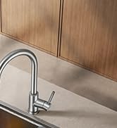 Arofa Kitchen Faucet with Pull Down Sprayer, Brushed Nickel Kitchen Sink Faucet Single Handle Sta...