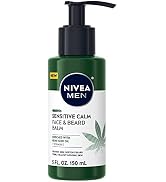 NIVEA Men Sensitive Calm Face and Beard Balm, Men's Beard Balm for Sensitive Skin, 5 fl oz pump b...