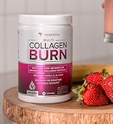 Multi Collagen Burn bottle with strawberries