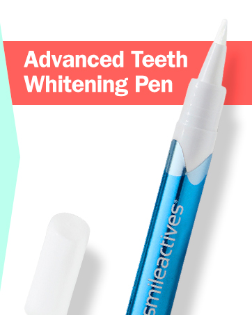 Fast acting teeth whitening pen with advanced formula 