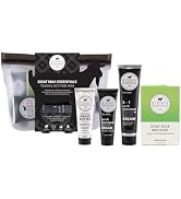 mens skincare, mens travel essentials, on the go, tsa approved, travel set for men, goat milk set