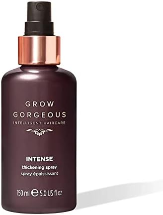 Grow Gorgeous Intense Thickening Spray - Instant Thickenining For Flat, Fine and Thinning Hair, 5 fl oz