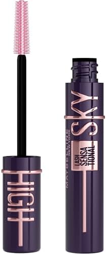 Maybelline Lash Sensational Sky High Washable Mascara, Volumizing, Lengthening, Defining, Curling, Multiplying, Buildable Mascara Make Up Formula, Plum Twilight, 1 Count